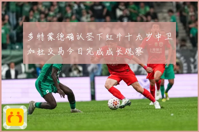 多特蒙德确认签下红牛十九岁中卫加杜交易今日完成成长观察